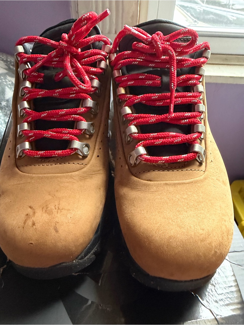 Nike Brown Boots with Red Laces